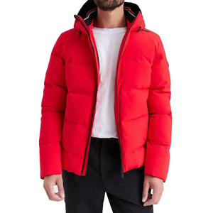 Veste d'hiver en duvet de haute qualité, blousons bouffants zippés à la mode décontractés avec logo personnalisé manteau bouffant brillant pour hommes - Product Image 1