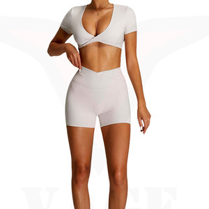 Conjuntos de Shorts de Yoga para Mujer en Tela Elástica Absorbente de Humedad de Calidad Premium para Ejercicio, Entrenamiento, Pilates y Sesiones de Fitness - Product Image 1