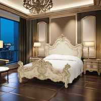 Lit King Size Moderne Super Confortable avec Rangement, Ensemble de Meubles de Chambre en Cuir pour Hôtel, Lits Doubles Capitonnés de Luxe, Prix d'Usine
