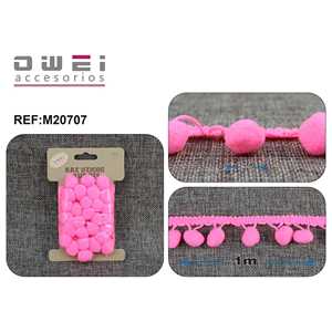1M12u/c Belt with <b>Pompom</b> Elegant <b>Trimmings</b> for Clothing and Home Decor - Product Image 1