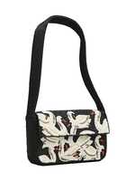 Sac à bandoulière perlé à imprimé animal, style bohème, broderie artisanale, sac à main à sangle unique, fermeture à rabat, rouge et blanc