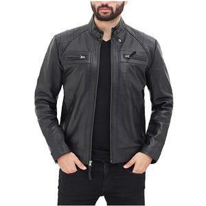 Chaquetas de cuero genuino para hombre totalmente personalizadas, chaquetas teñidas de color camello con bolsillo con cremallera en el pecho personalizadas para hombre 2023 - Product Image 3