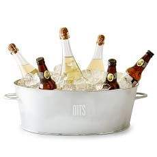 Cuenco de vino y champán de cabeza de ciervo grande decorativo y útil hecho de aluminio niquelado - Product Image 6