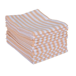 Set of 6 Quick-Dry Disposable 100% Cotton <b>Striped</b> Towels Customisable for Golf or <b>Car</b> Care Woven Technique - Product Image 1