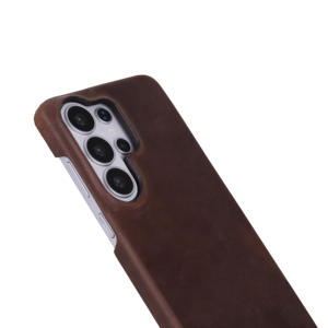 Funda para Teléfono S26 de Cuero Genuino, Diseño Ejecutivo, Protección 360°, Resistente a Golpes y Agua, Color Marrón Antic - Product Image 6