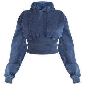 Sudadera con capucha básica de lana de algodón para mujer, Sudadera con capucha corta de Color sólido, tamaños personalizados para la temporada de invierno - Product Image 6