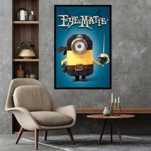 Póster de Minions con Diseño de Arte Moderno, Lienzo con Marco Negro - Product Image 1