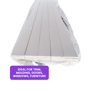 Acabado suave, junta de dedo imprimada blanca, marcos de puerta de madera de caucho, Material de madera, acabado de madera - Product Image 1