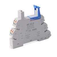 RY-ELE 41F-2Z-C4-1 Socle de relais miniature à enfoncement fin 16A 250VAC Bipolaire 2CO Bloc d'interface de relais étanche pour rail DIN