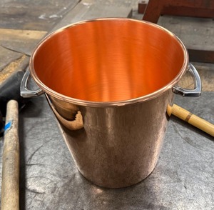 ถังน้ำแข็งทองแดงแบบเรียบง่ายดีไซน์เพรียวบางสำหรับใช้ในบ้านบาร์คลับตู้แช่เครื่องดื่มที่มีสไตล์ทนทานอุปกรณ์เสริมปาร์ตี้สุดหรูจากอินเดีย - Product Image 2