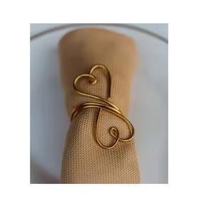 Gold <b>butterfly</b> Napkin Rings Wedding Serviette Ring - Product Image 2
