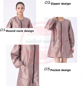 Barbiers tablier coupe de cheveux toilettage blouses à manches courtes coupe de cheveux veste uniforme personnalisé veste à glissière - Product Image 5