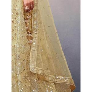 Magnifique pour la danse : Lehenga Choli en tulle à sequins et papillons, idéal pour les spectacles - Product Image 3