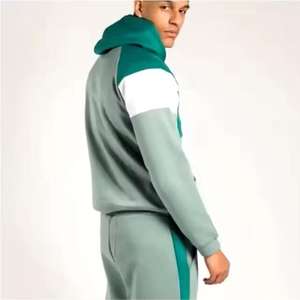 Vente en gros de sweats à capuche personnalisés, jogging uni décontracté, survêtements chauds et doux, ensembles de survêtements en polyester avec broderie de fitness pour hommes - Product Image 6