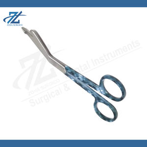 Ciseaux à bandage manuels de haute qualité, extrémité de la sonde inclinée, 178 mm, acier inoxydable, instruments chirurgicaux réutilisables pour usage général - Product Image 4