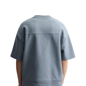 Camisetas de punto 100% GSM de gran tamaño de algodón 300 de calidad premium para hombre estilo único con costilla inferior personalizable suministro al por mayor - Product Image 4