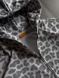 US Free Tax Rhinestone <b>Hoodie</b> Men <b>Zip</b> up <b>Black</b> Heavy 500GSM 100% Cotton Bling Studded Comfortable boxy fit Cheetah print <b>hoodie</b> - Product Image 2