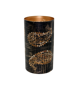 Vente en gros de support votif rond décoratif en fer pour la décoration de la maison support votif en feuille d'or fait à la main personnalisé - Product Image 2