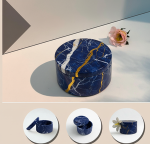 Sel et boîte à bijoux Rosso Levanto Martery faits à la main | Organisateurs en marbre de luxe B2B en gros - Product Image 2