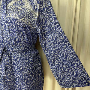 Women's Wool Blend Winter <b>Kimono</b> Cozy Floral <b>Cardigan</b> Dressing Loungewear Handmade Warm Jacket for Mom Short Robe Perfect Gift - Product Image 5