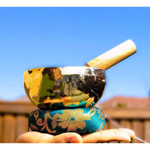 Bols chantants en acier inoxydable poli de haute qualité, harmoniques profondes, tibétains, faits à la main, méditation, yoga, guérison, sonothérapie - Product Image 4