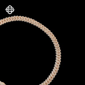 Collar de cadena de tenis Hiphop Moissanite Iced Out para hombres y mujeres, Gargantilla personalizada ostentosa chapada en oro rosa, joyería de rapero de lujo - Product Image 4