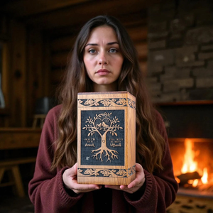 Handmade Rosewood Cremation Urn Wooden Ashes Box <b>Memorial</b> <b>Keepsake</b> Decorative Cremation Urn for Ashes - Product Image 3