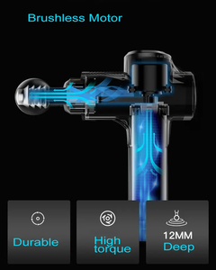 Pistolet de massage musculaire sans fil LJ Custom LOGO, à percussion électrique, à impulsions, pour tissus profonds, avec poignée chauffante - Product Image 2