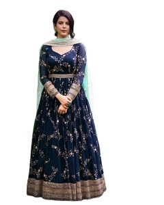 EL ÚLTIMO DISEÑADOR NUEVO VESTIDO DE FIESTA VESTIDO DE TRABAJO PESADO CON GEORGETTE WORK DUPATTA - Product Image 1