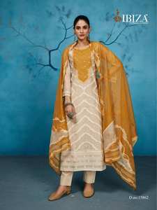 Salwar Kameez de Seda Orgánica Jacquard de Ibiza para Mujer, Hecho a Mano, Absorbente de Humedad, Estilo Indio-Pakistaní, para Fiestas, Venta al Por Mayor - Product Image 4