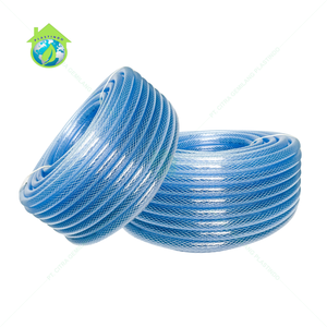 สายยางเส้นใยพีวีซีใสขนาด100ม. 5/8นิ้วเกลียวไฟเบอร์เสริมแรงปรับได้ยืดหยุ่นทนทานต่อการทำสวน - Product Image 1