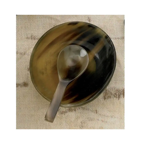 ชามเขาควายพร้อมช้อนสลัดอาหารกำหนดขนาดได้เองชามเขาควายธรรมชาติ - Product Image 4