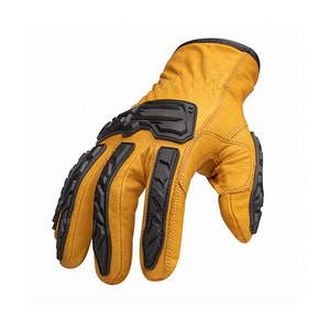 Guantes de protección TPR de cuero genuino de alta calidad, venta al por mayor, guantes de seguridad resistentes a cortes OEM, los mejores guantes de impacto TPR - Product Image 1