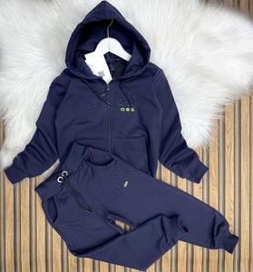 Ensembles de survêtements coordonnés pour enfants, style vintage délavé, col en V, coupe décontractée, bas élastique, vêtements de qualité supérieure, livraison directe d'usine - Product Image 2