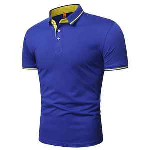 Hombres de alta calidad logotipo personalizado costura hombres pantalones cortos mangas Polo ropa de negocios hombres camiseta marca Polos camisas - Product Image 2