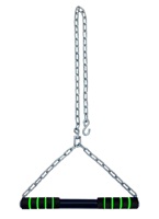 Barra de dominadas portátil de acero inoxidable verde con mango plateado resistente, cómoda y duradera, para montaje en puerta o pared, directo de fábrica.
