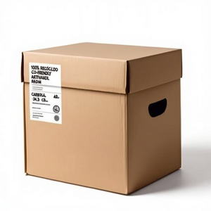 100% Recycled Eco-Friendly Archival Brown Corrugated <b>Cardboard</b> Esselte A4 Size <b>Box</b> (42.7 X 34.3 X 30.5 Cm) - Product Image 3