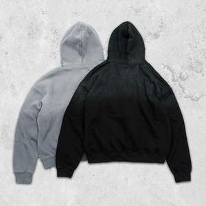 Sudadera con capucha de lujo, de alto gramaje, con efecto desgastado, de corte holgado y corto, para hombre, personalizada, 100% algodón - Product Image 2