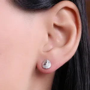 ต่างหูแบบติดหูชุบเงินคลาสสิก ลายดาว ประดับคริสตัลไรน์สโตน สำหรับใส่ได้ทั้งชายและหญิง - Product Image 2
