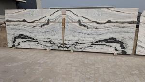 Carreaux en marbre blanc panda de haute qualité, pierre naturelle pour la décoration de sols intérieurs, surface polie, tailles personnalisées, usine - Product Image 2