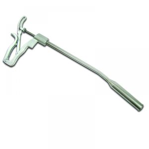 Aplicador de pistola de bolo cromado de acero recto para ovejas y animales grandes, instrumento veterinario para stock vivo - Product Image 4
