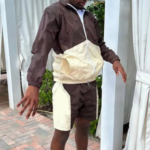 Ensemble court coupe-vent pour homme, couleur personnalisée, respirant, vêtements de mode d'été, nylon/polyester, haute qualité - Product Image 3