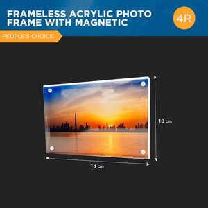 Cadres photo élégants en acrylique transparent 4R Cadres photo de table élégants pour afficher vos souvenirs et vos œuvres d'art les plus précieux - Product Image 3
