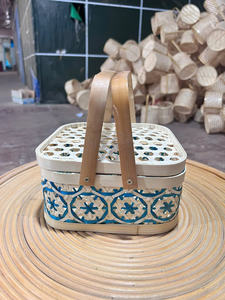 <b>GIFTS</b> & <b>CRAFTS</b> Woven <b>Gift</b> Box With Lid Bamboo Baskets Handmade Braided High-quality Beautiful for Wedding - Product Image 3