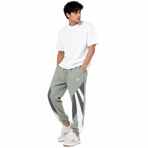 Wholesale Custom Color Block Jogger Sweatpants Elastic Waist Drawstring Casual Streetwear Side Pocket <b>Athletic</b> Track men's pants - Product Image 5