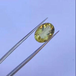 Cuarzo Limón Natural de Alta Calidad, 6.20 CTS, 10x14mm, Gema Amarilla, Piedra de Joyería Fina al Mejor Precio - Product Image 1