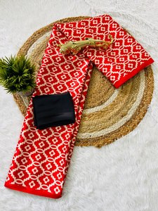 Sari de Seda Japonesa SANVI FASHION, Diseño Semi Gajji, Suave, Largo hasta el Suelo, de Secado Rápido, Ideal para Diwali, Bodas y Fiestas - Product Image 5