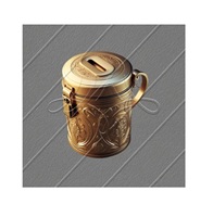 Boîte de charité islamique la plus vendue boîte d'économie de pièces boîte de donation de luxe en acier inoxydable en métal de qualité fantaisie mosquée conteneur de charité