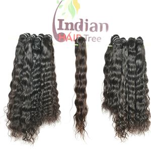 Extensiones de Cabello Humano Indio Virgen Ondulado con Doble Trama, Precio Mayorista Barato, Cutícula Alineada, Tejido Natural, Por Exportación - Product Image 5