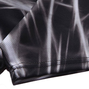 T-shirts pour hommes en tissu tricoté à sublimation, texture lisse, écologiques, respirants, design tendance sur toute la surface - Product Image 4